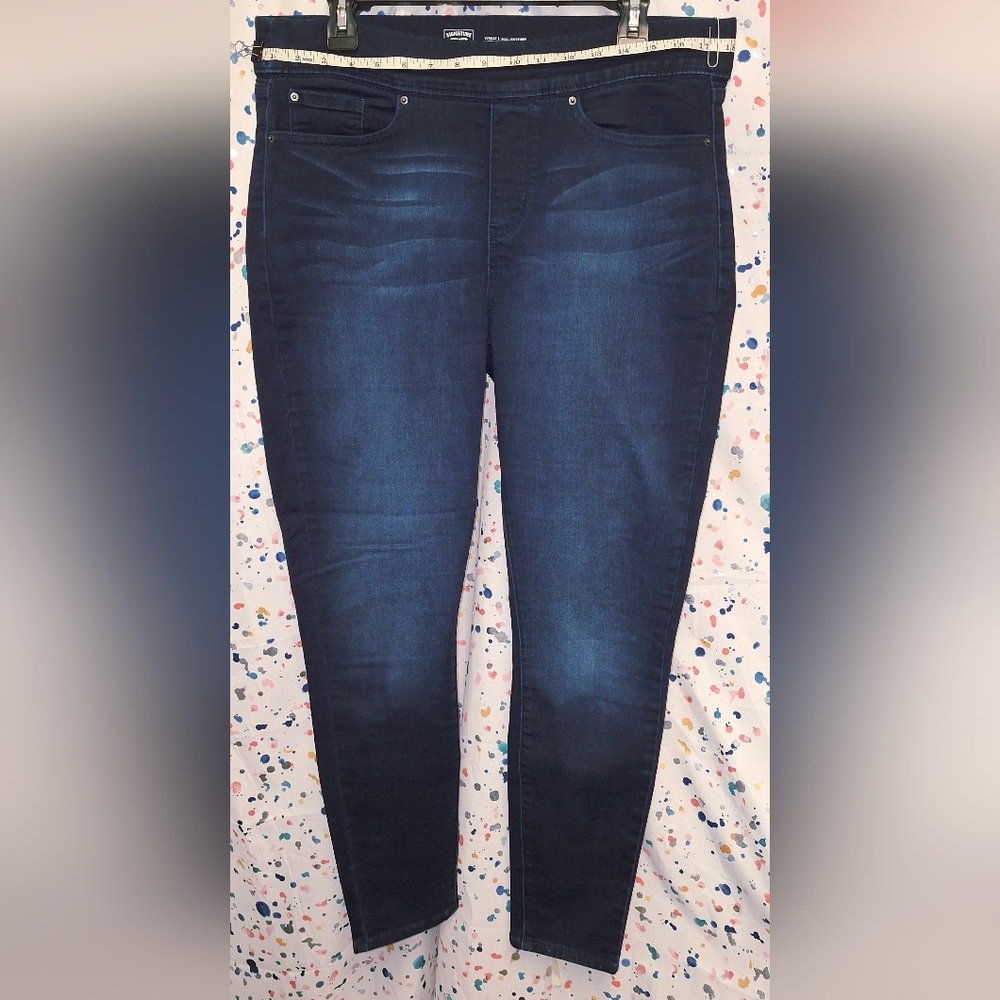 Buy 1 Get 1 50% Off--Levi Strauss Women's Dark Indigo Skinny Jeans Size 16